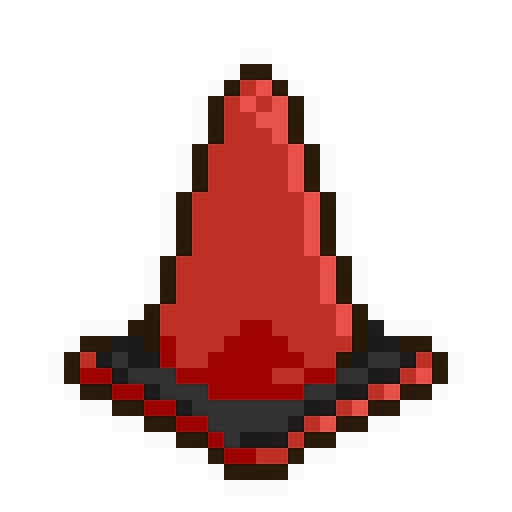 カラーコーンのドット絵フリー素材 32px