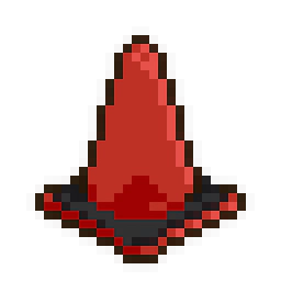カラーコーンのドット絵フリー素材 32px