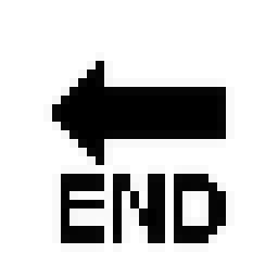 Free END Pixel Art Icon 32px