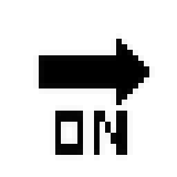 Free ON Pixel Art Icon 32px