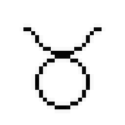 Free Simple Taurus Pixel Art Icon 32px